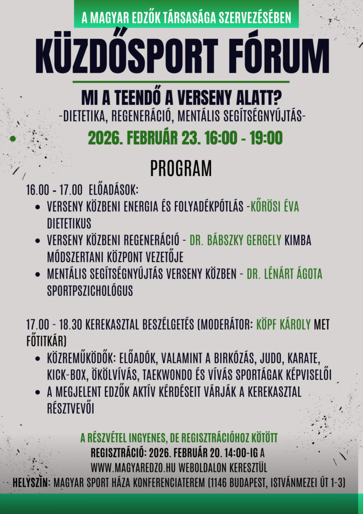 k&uuml;zdősport f&oacute;rumot szervez a met